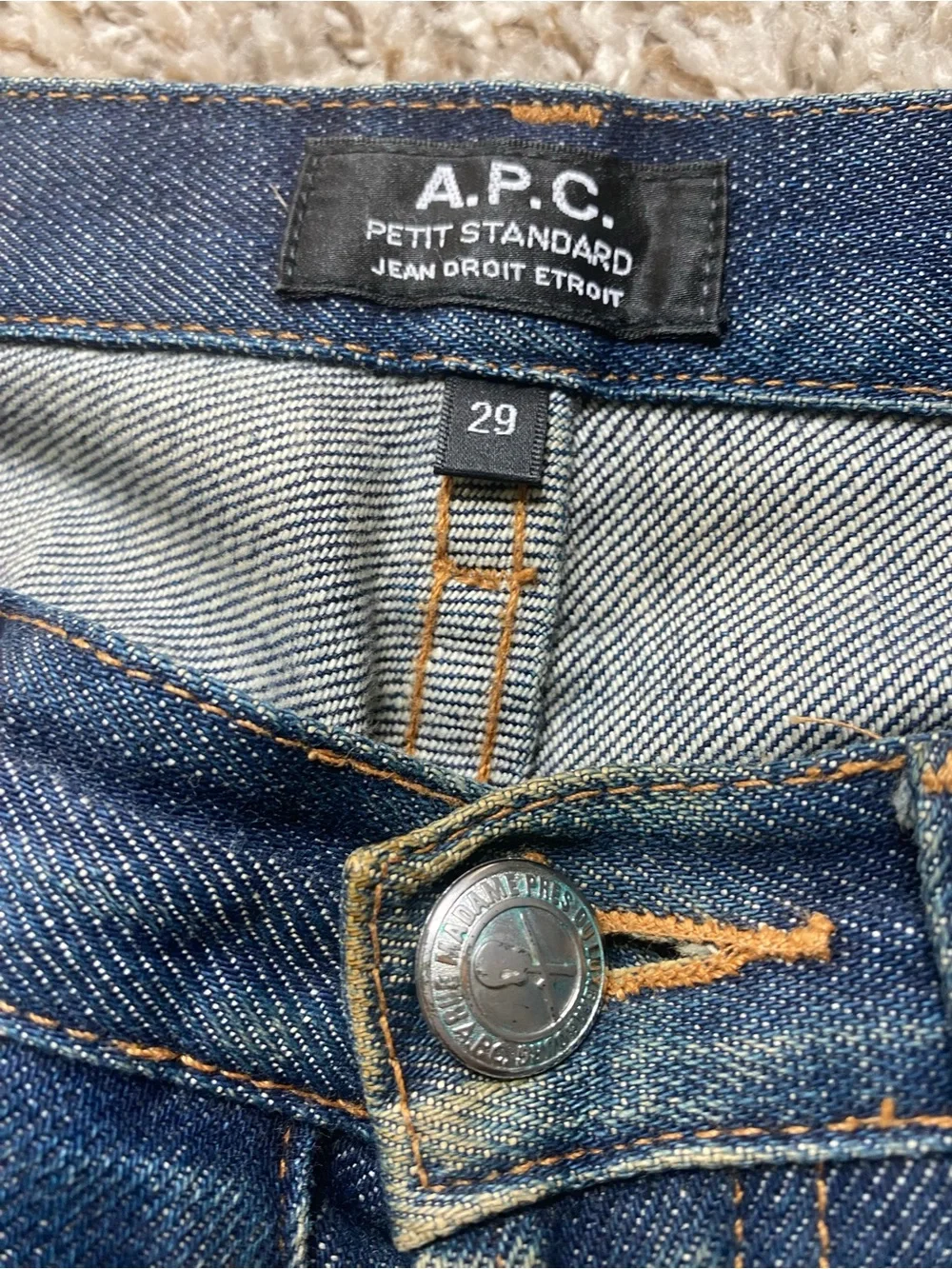 2008 APC Petit Standard Selvedge Japanese Denim Jeans. Incredible Fades!